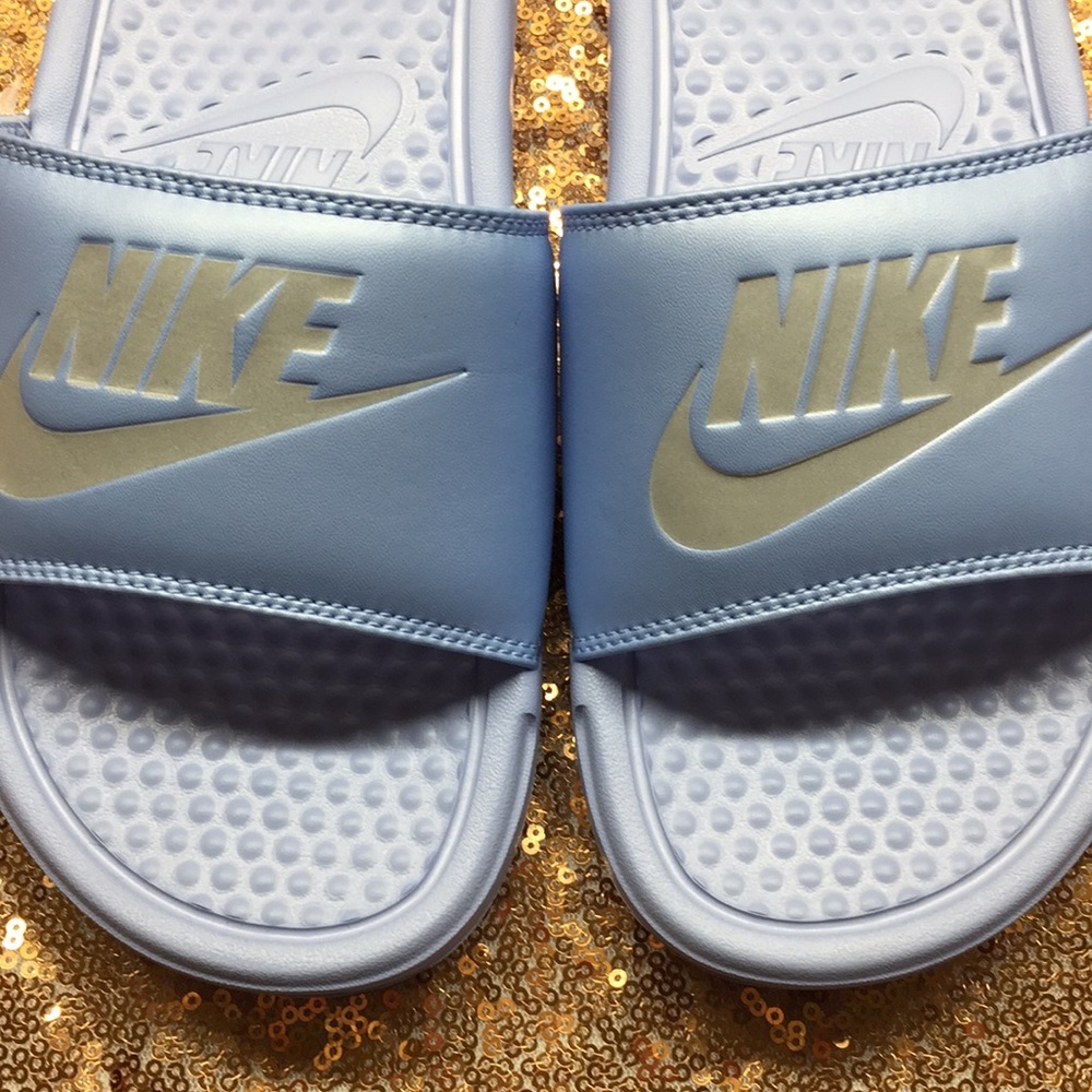 Nike Blue Sandal Slides - Picture 8 of 8